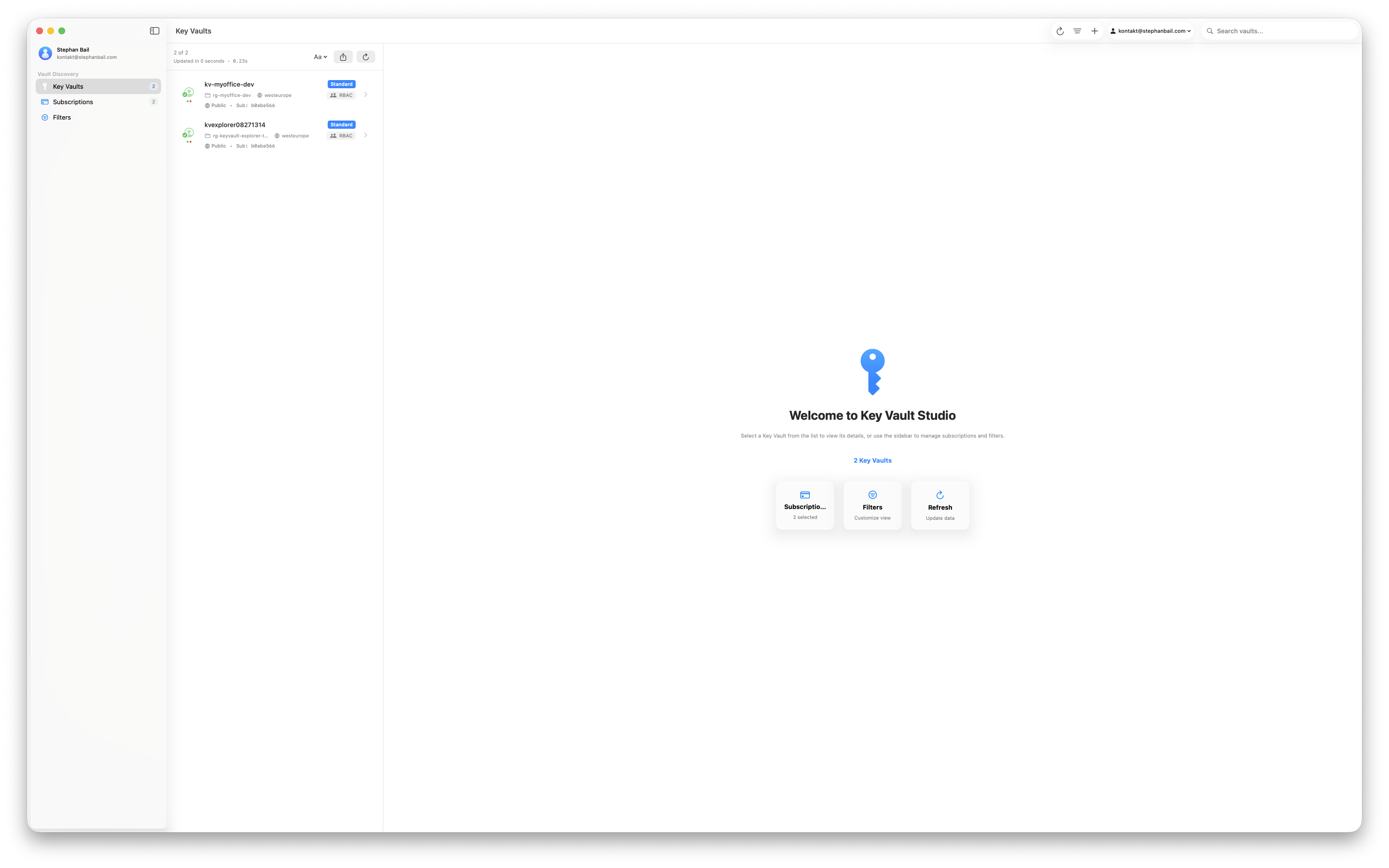 KeyVault Studio Screenshot